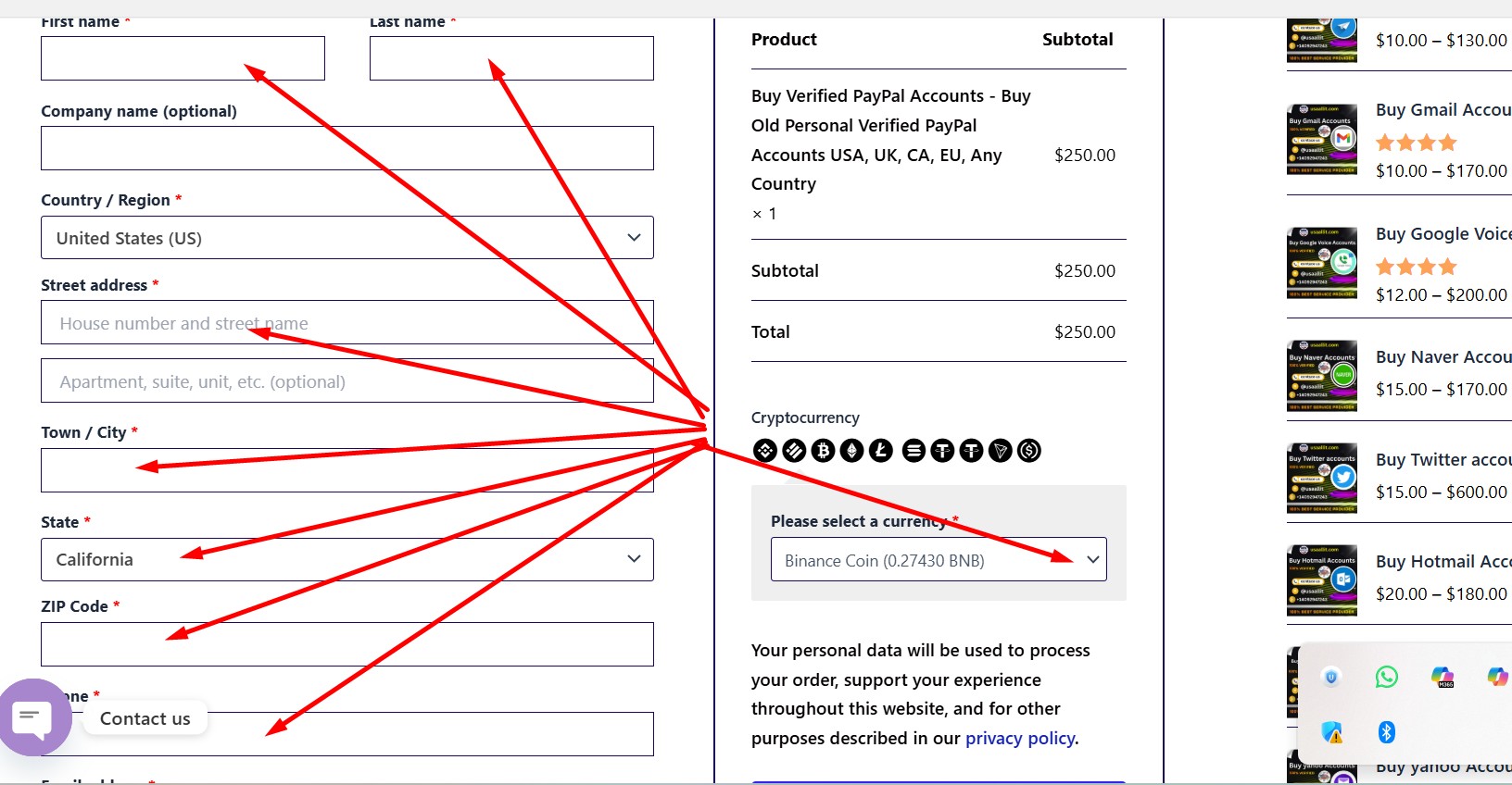 How to order on the website